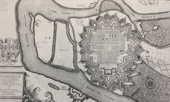 Matthias Seutter and August Vindel, Plan of Mannheim, 1740-1742