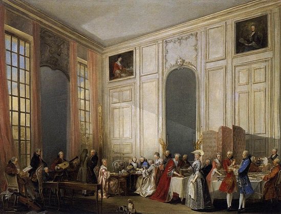 Michel-Barthélémy Ollivier, Afternoon Tea at the Temple, 1766 (Musée National du Château, Versailles)