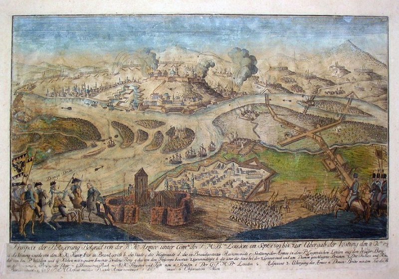 Anonymous, Belagerung Belgrads durch die k. k. Armee unter Feldmarschall Loudon, 1789 (engraving)
