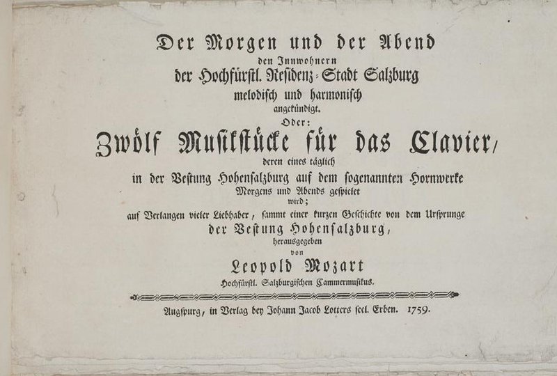 Der Morgen und der Abend (Augsburg, 1759), title page