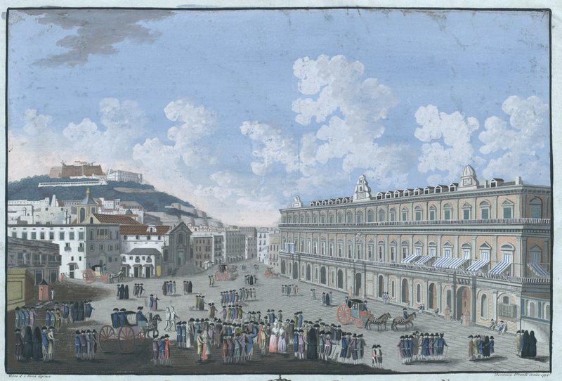Domenico Pronti (1750-c1815), Veduta del Palazzo Reale di Napoli,.jpeg