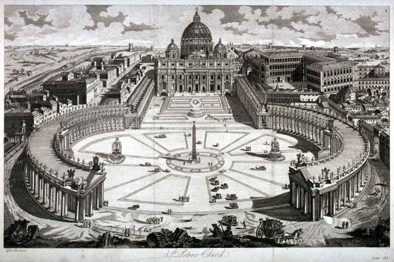 Giovanni Piranesi, Basilica Vaticana from Illustrations de Antichita Romanae, (1748)