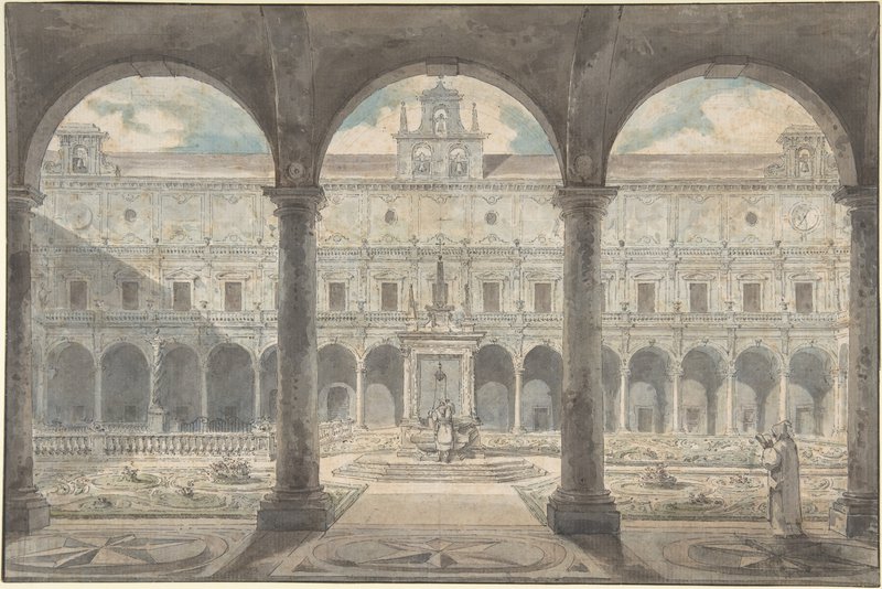 Louis Jean Desprez, Cloister of the Certosa di San Martino Naples, ca.1777-1779 (New York, Metropolitan Museum of Art).jpg