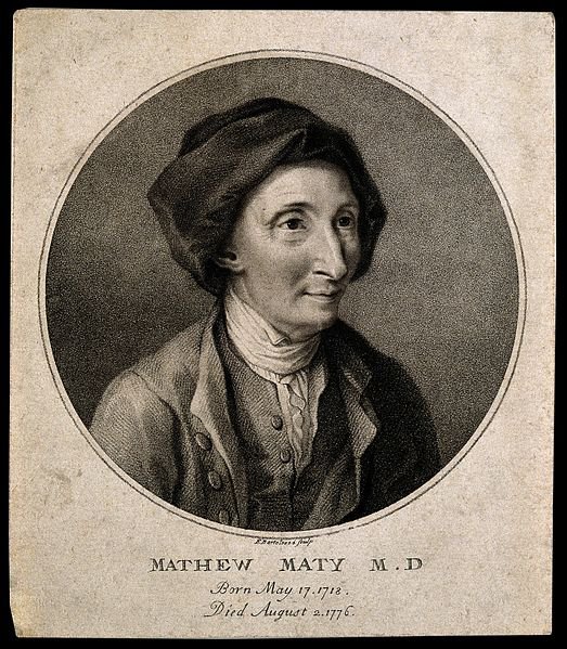 Francesco Bartolozi, Matthew Maty, c1780