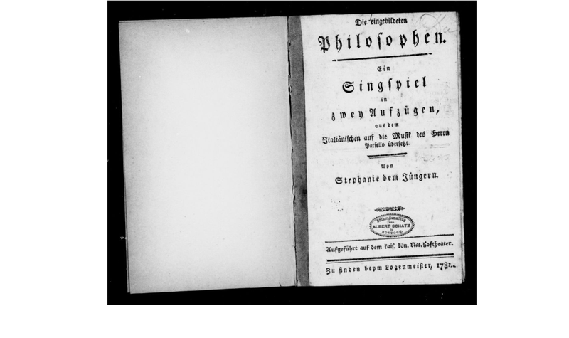Paiseillo, Die eingebildeten Philsophen, title page.png