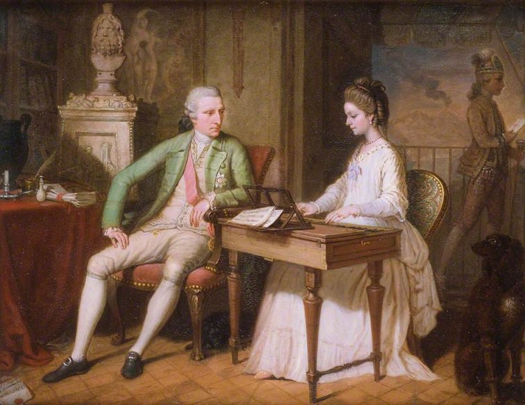 David Allan, William Hamilton and his wife, Catherine Barlow, at their summer villa in Posillipo, 1770