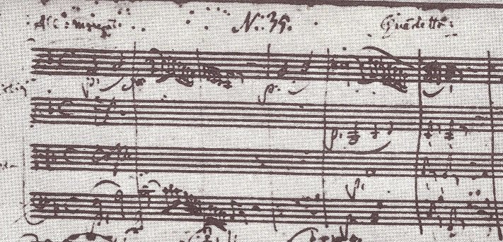 W. A. Mozart, String Quartet K590, autograph